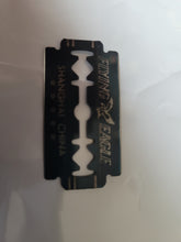 Load image into Gallery viewer, The steel blade that is in the gift wrap cutter. It says &quot;flying eagle&quot; and &quot;Shanghai China&quot;
