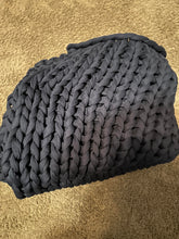 Load image into Gallery viewer, Chunky knit blanket folded up
